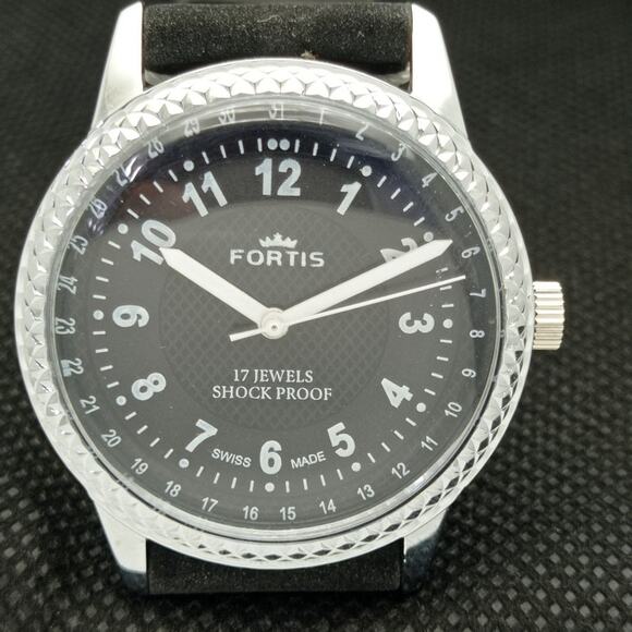 Fortis Men's Black and Silver Watch - Picture 4 of 8